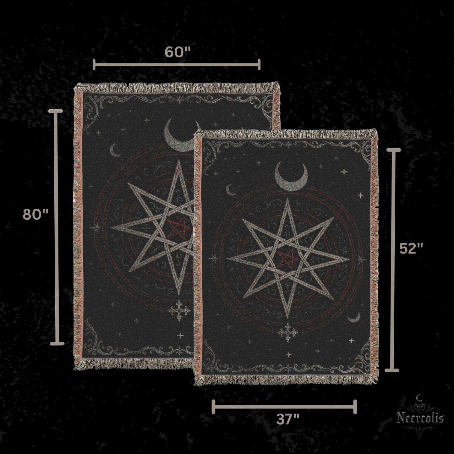 Couverture Tissée Necrolis – Éternelle Élégance