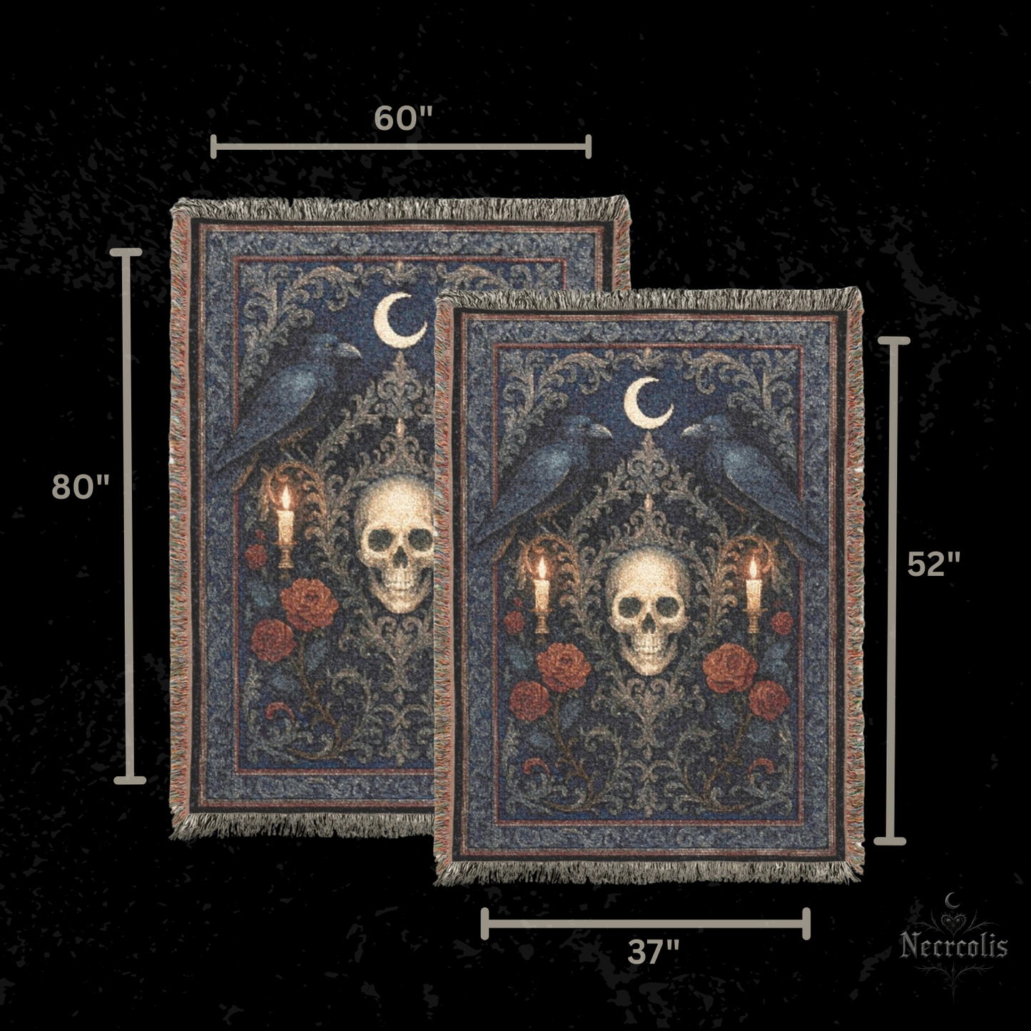 Couverture Tissée Necrolis – Éternelle Élégance