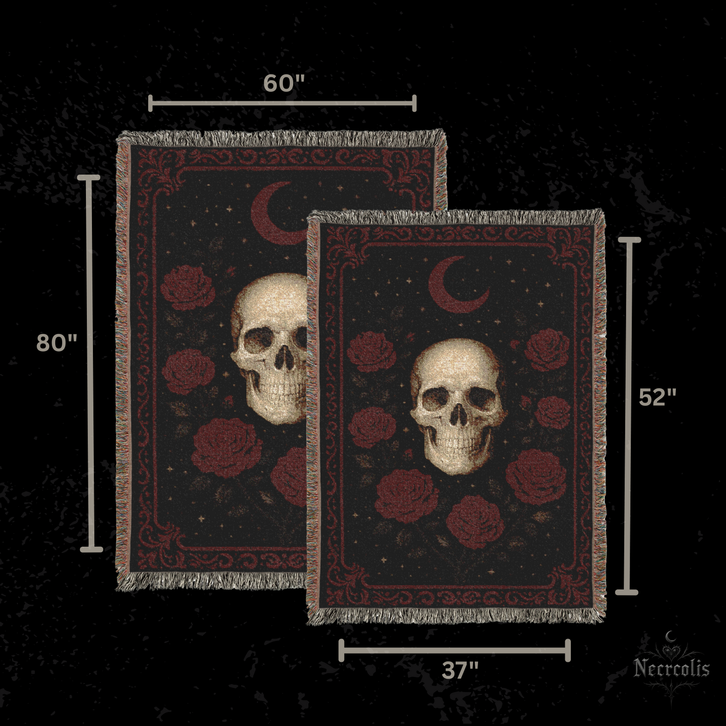 Couverture Tissée Necrolis – Éternelle Élégance